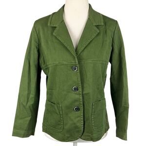 Barena Venezia Women’s Cotton Blazer Olive Green Size 42-US 8 talian Designer